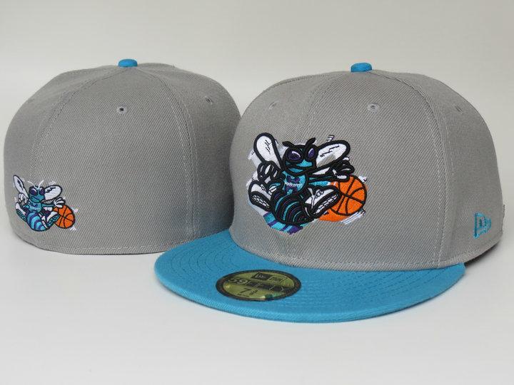 New Orleans Hornets Grey Fitted Hat LS